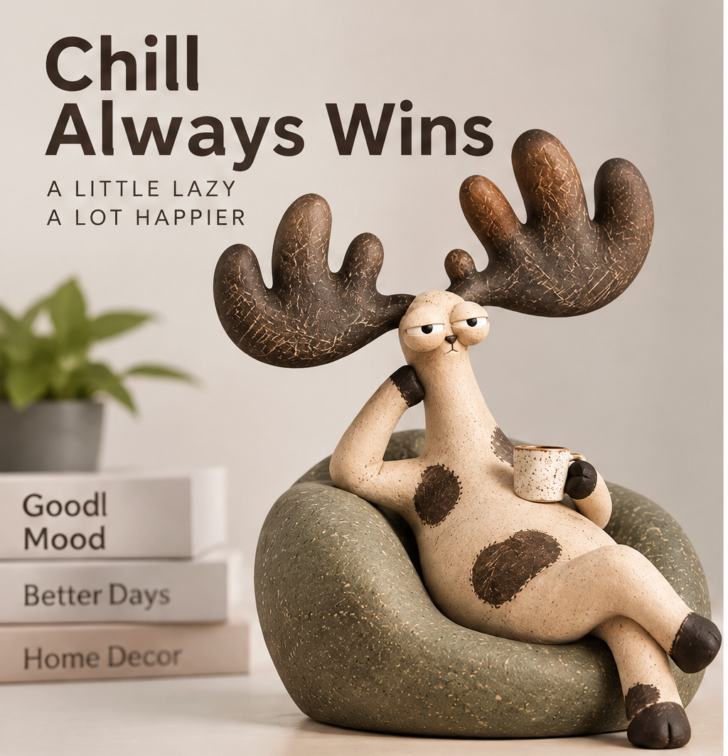 🗿AURTALIS Chilling Moose Coffee Statue