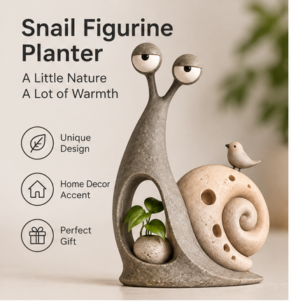🖼️AURTALIS Snail Statue Plant Holder