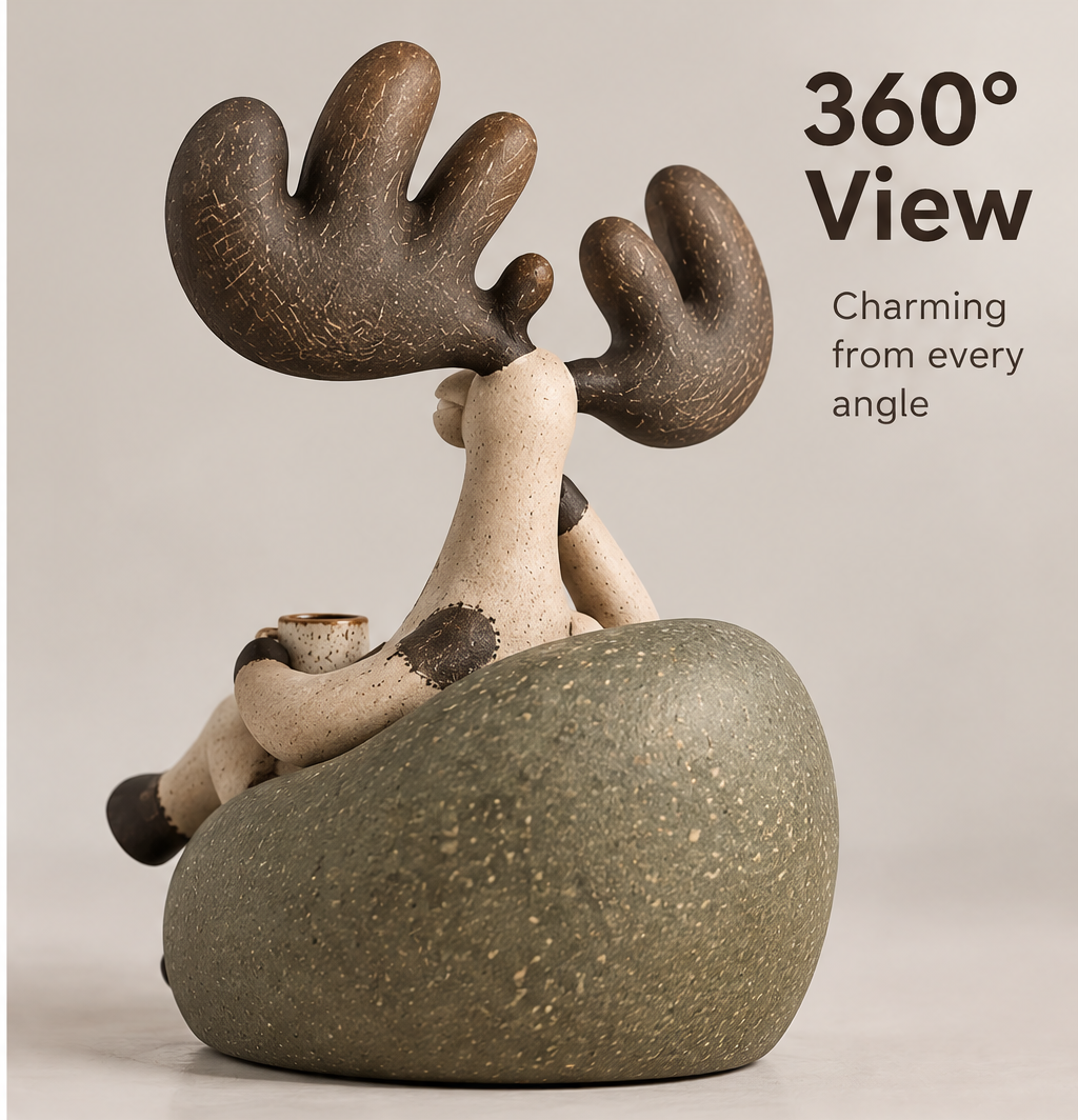 🗿AURTALIS Chilling Moose Coffee Statue