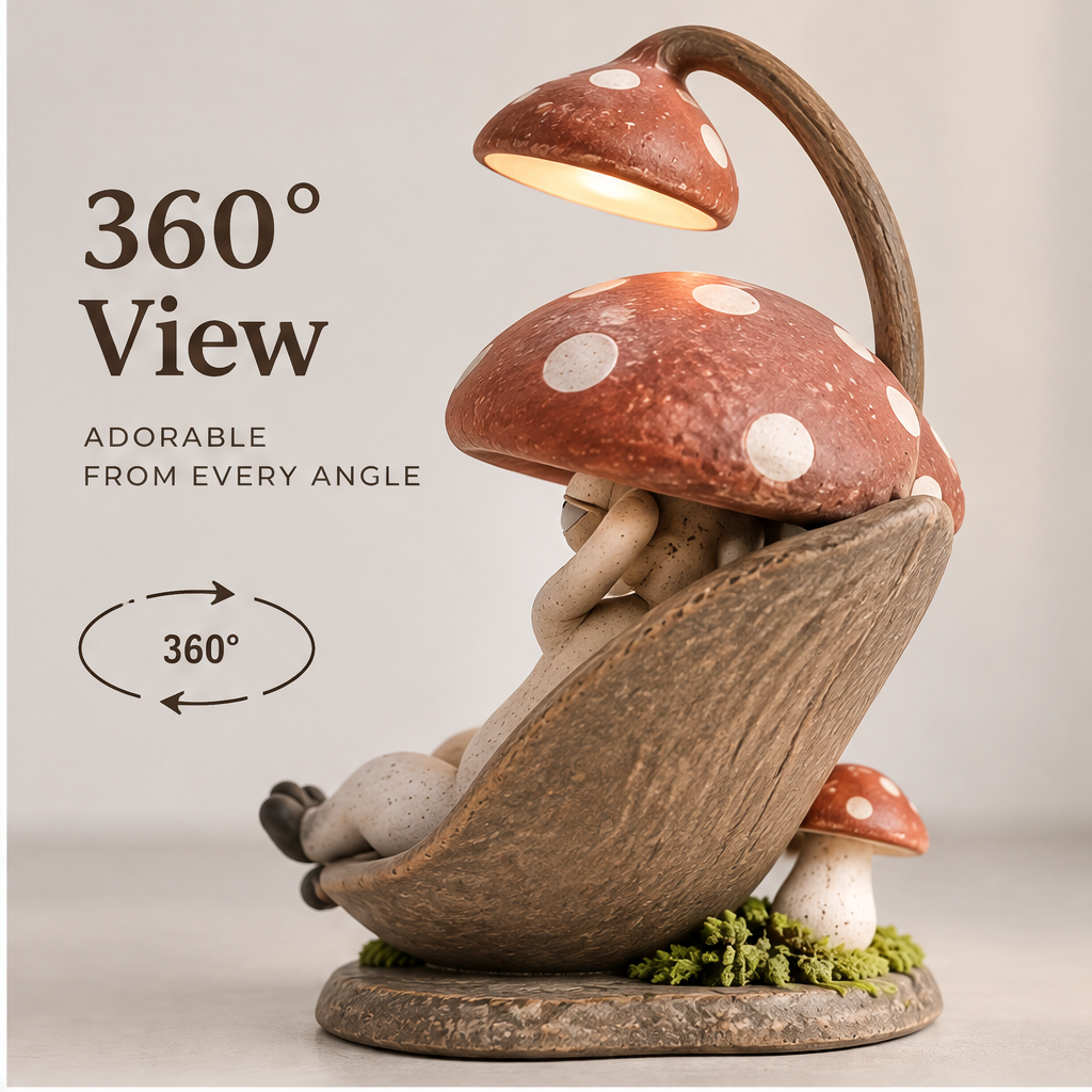 🏺AURTALIS Chilling Mushroom Lamp Statue