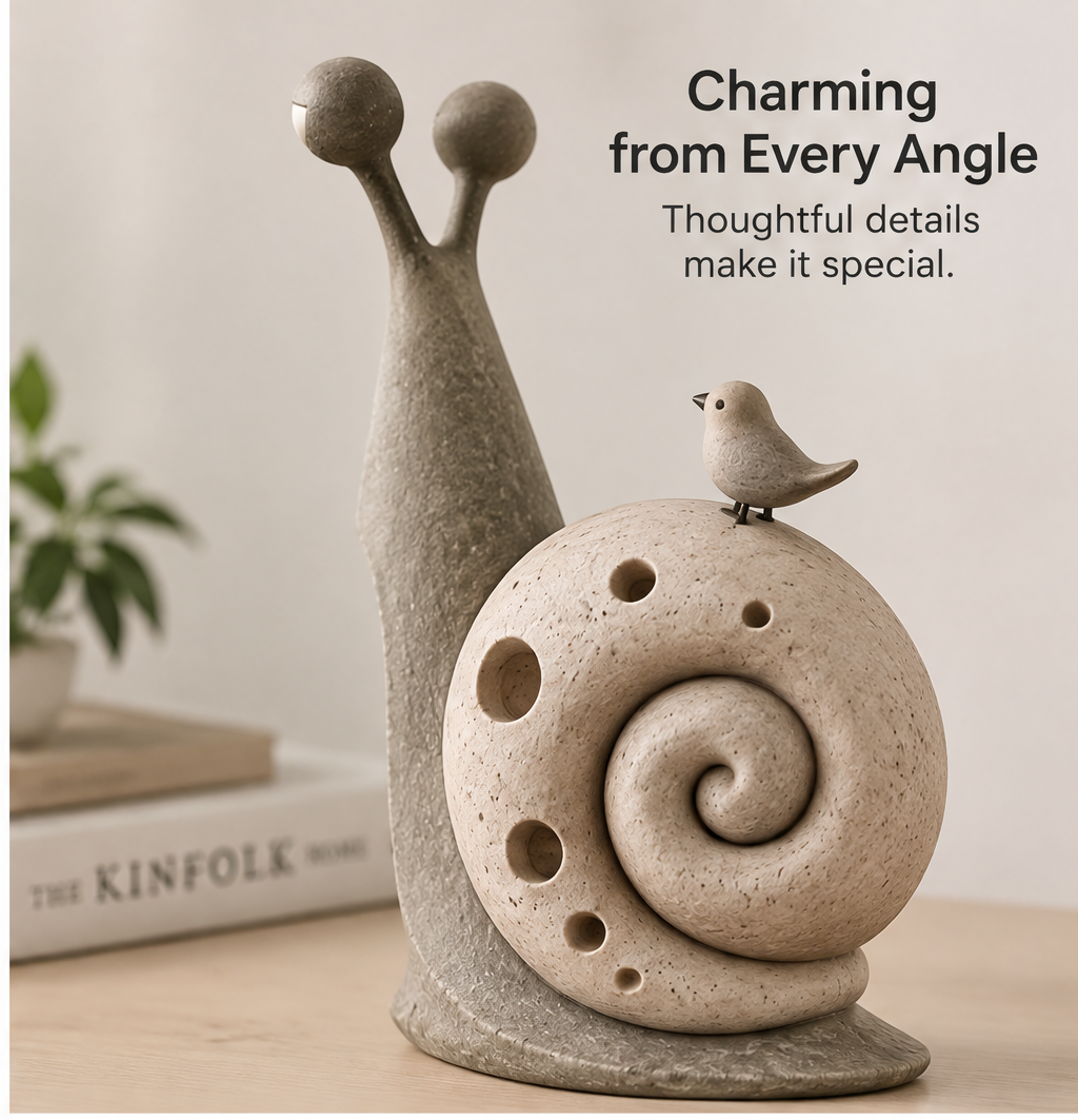 🖼️AURTALIS Snail Statue Plant Holder