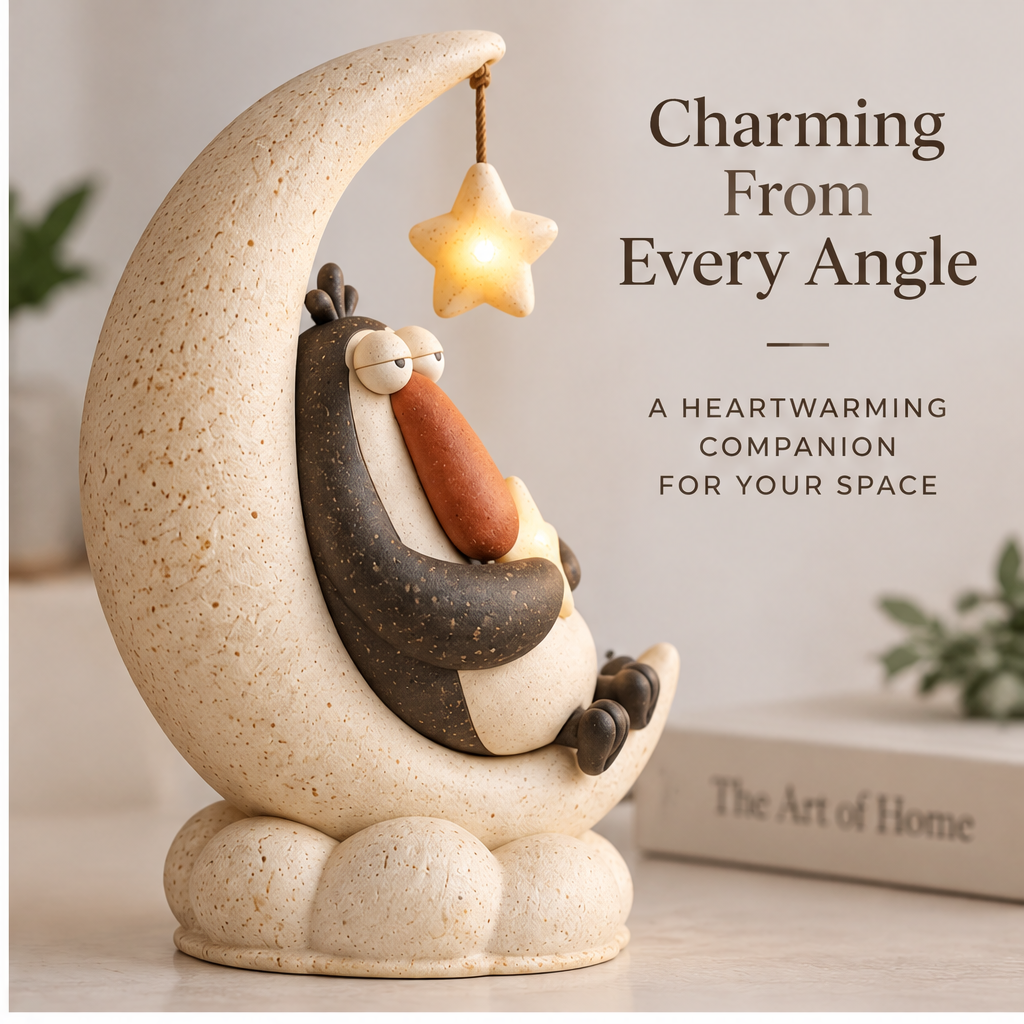 🔔AURTALIS Crescent Moon Penguin Figurine Light