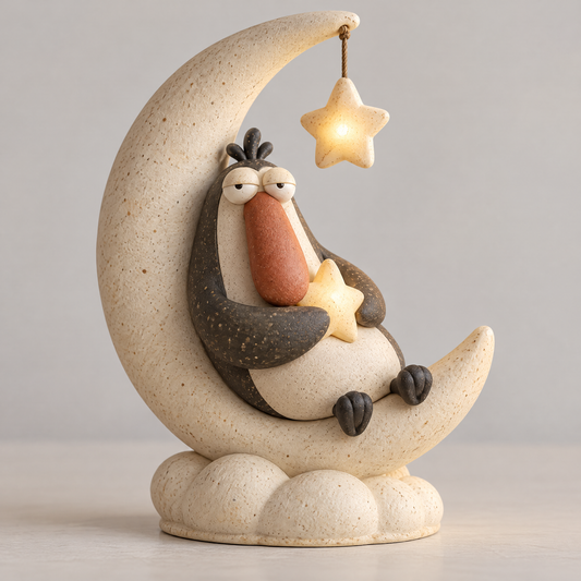🔔AURTALIS Crescent Moon Penguin Figurine Light