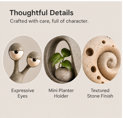 🖼️AURTALIS Snail Statue Plant Holder