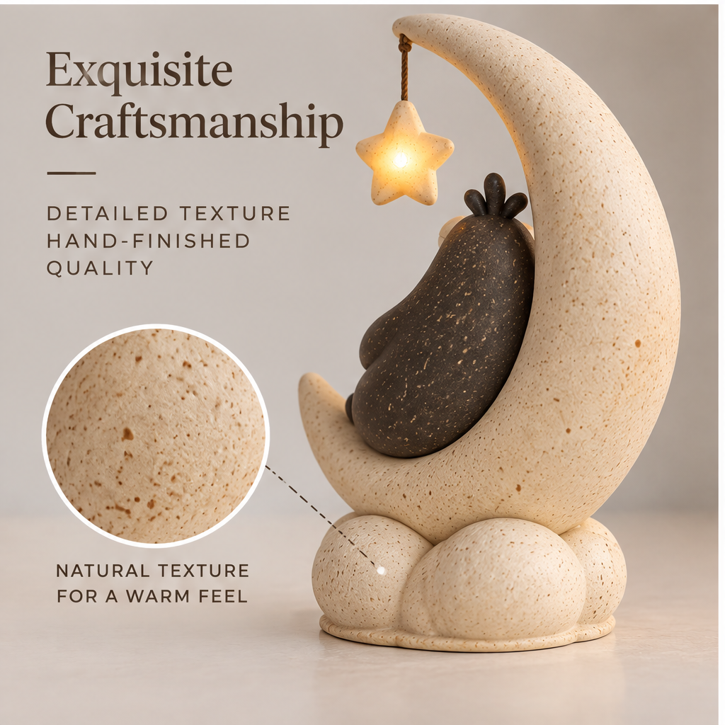 🔔AURTALIS Crescent Moon Penguin Figurine Light