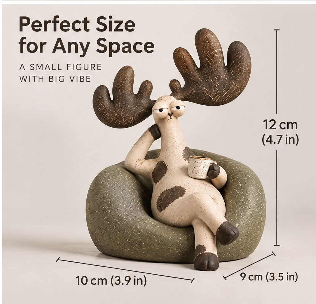 🗿AURTALIS Chilling Moose Coffee Statue