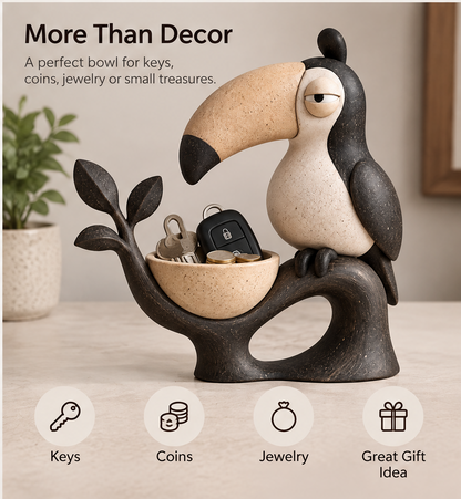 🧸AURTALIS Toucan Statue Storage Bowl